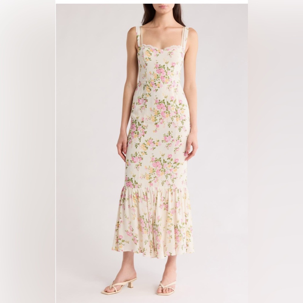 Reformation Irisa Floral Trumpet Dress- Size 4 & Size 8